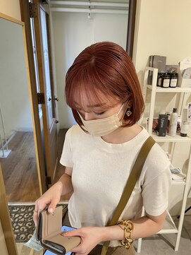 ワンバイワンクラッカ(one by one CLACCA) オレンジカラー×ボブ