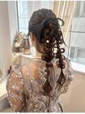 結婚式お呼ばれヘア＊ふわふわツインヘア