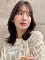 人気の韓国くびれヘア/ミディアムレイヤー/レイヤーカット