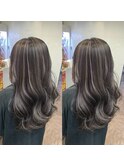 【サロンスタイル】グレージュ系コントラストハイライト