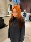 グラデーションカラーアプリコットオレンジニュアンスカラー