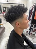 スキンフェードアップバングショート
