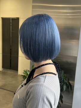 ゴウトゥデイシェアサロン 町田店(GO TODAY SHAiRE SALON) アイスブルー×ボブ【町田】