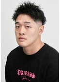 メンズハイフェード×ハードツイストパーマ