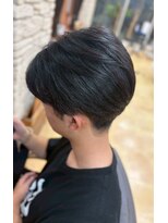 ヒラトヤ 肴町店 20代30代40代ナチュラル束感ショート爽やかフェードカット黒髪