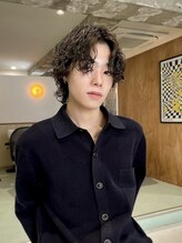 束&nbsp;メンズセンターパートパーマ