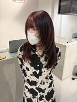 キュエム(Cuem)&nbsp;【Cuem 諏訪】レッドカラー レッドブラウン レイヤーカット