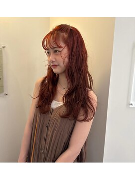 ユー セント(yew scent) 【栄】韓国風くびれヘア×アプリコットブラウン