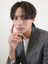 ガウディ 池袋店(Gaudi) メンズカット×フェザーパーマ×センターパート