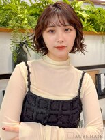 オーブ ヘアー フローラ 高知店(AUBE HAIR flora) 20代・30代_切りっぱなしボブ_巻き髪ヘア