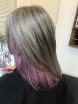 ジウ 上通り(JIU)&nbsp;グレージュ×インナーバイオレット_大人可愛い透明感立体感_小顔