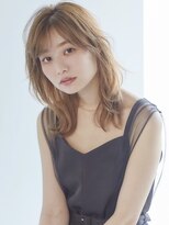 フォンズ(FONS)&nbsp;大人可愛いウルフレイヤー 透明感シアーベージュ エアリーミディ