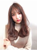 チョコレート 切りっぱなし イヤリングカラー 韓国ヘア 顔周り