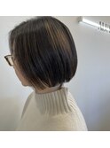 内巻きミニボブ