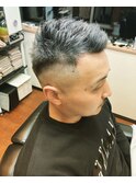 ホワイトシルバー&スキンフェード