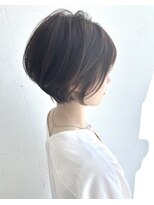 ジュエ ヘアー デザイン(Jue hair design) マロンブラウン×丸みショート