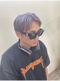 平本蓮風ラベンダーグレージュセンターパート