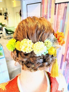 ロッキンヘアー(Rockin' hair) ヘアセット 編みおろし 編み込み アレンジ