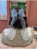 stylist大山【リボンアレンジ】ヘアセット  ハーフアップ