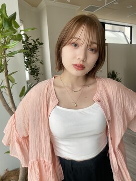 アンバー 池袋(amber) 小顔ヘア/レイヤーボブ/ミルクティーベージュ/【池袋】