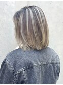 ミルクティーベージュダブルカラーケアブリーチインナーカラー