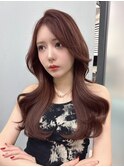 【lilley 稲永麻衣】顔まわりカット+ロングヘア+韓国ヘア