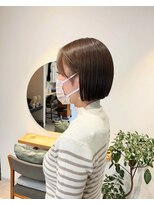 ノエル ヘアー アトリエ(Noele hair atelier) リップラインのぱっつんボブ