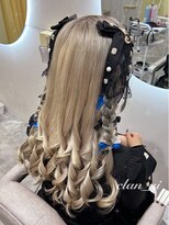 ヘア サロン クラン ソア 心斎橋店(hair salon clan soar)&nbsp;編みおろしハーフツイン【クランソア】ヘアメ/ヘアセット/心斎橋