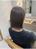 オイルで簡単スタイリング♪切りっぱなしボブ 朝の時短に◎