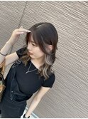 インナーカラー、ミルクティーベージュ