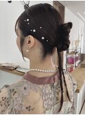 岡山ヘアセット　シニヨン