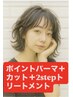 ☆髪質診断☆[部分ポイントパーマ]＋[カット]＋[2step TR]☆6000円☆