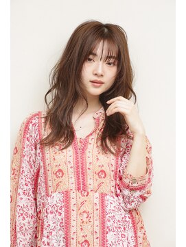 シャルム(charme) ロングレイヤーカット 透明感カラーで作るブラウンベージュ