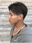 センターパート×ハイライト