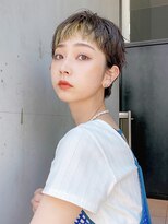 アルバム 池袋(ALBUM) オン眉パーマスタイル_グレージュカラーボブウルフ_49242