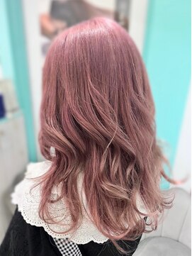マティーナ ヘアー 池袋(Matina hair) 【ふんわりピンクベージュ/ダブルカラー】20代30代40代