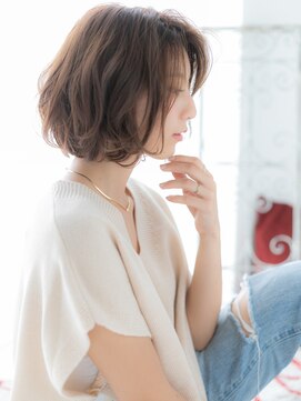 ドクターズ サロン ラブ(Dr's Salon LAB) ルーズなゆるカールでくせ毛風ボブスタイルg古河20代30代40代