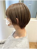 (LianTokyo )ミルクティーベージュ丸みショート