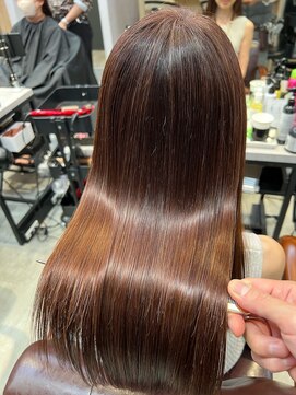 アディクト 東陽町西口(addict) ツヤ髪になれる髪質改善_ミルクティーブラウン_ロング［東陽町］