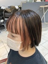 ミューズ 新浦安店(HAIR&NAIL MUSE) マチルダボブフェイスフレーミングイヤリングピンクベージュ前髪