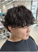 波巻きパーマツイストスパイラルパーマメンズパーマメンズ大名