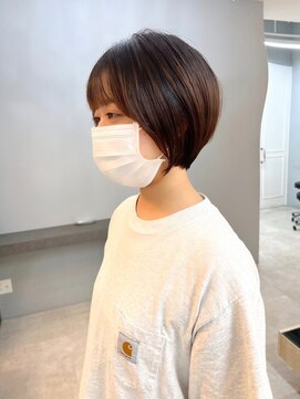 オズ 郡山桑野店(OZ) イメチェンハッシュカットフルバング似合わせレッドブラウン