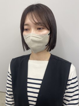 サンド 鹿児島中央(sand) @ayumi_sand ミニボブ　ハウバング　ラベンダーブラウン