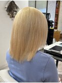ブロンドベージュダブルカラーハイトーンカラーケアブリーチ