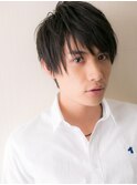 簡単スタイリング!男前ネイビーブラック束感ショートf戸田公園