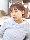 こなれミディ/前髪/黒髪/ボブルフ/ネビージュ/小顔/ワンレン