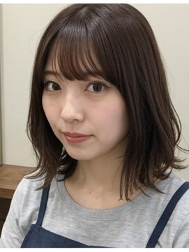 グリーン レーベル 川崎店(Green label) 毛先ワンカールのナチュラルボブ