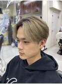 ブリーチデザインモテ髪センターパートマッシュヘアp1名護大東