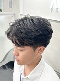 広島メンズ/フェザーパーマ/毛流れ