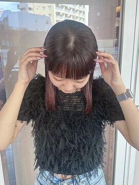 ガーデンヨコハマ(GARDEN YOKOHAMA) ダークレッド ミディアム ワインレッド ラウンドバング